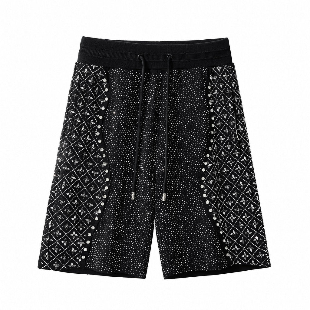 Radiant Grid Stone Short set – Century Penthouse BLACK/SILVER