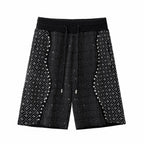 Radiant Grid Stone Short set – Century Penthouse BLACK/SILVER