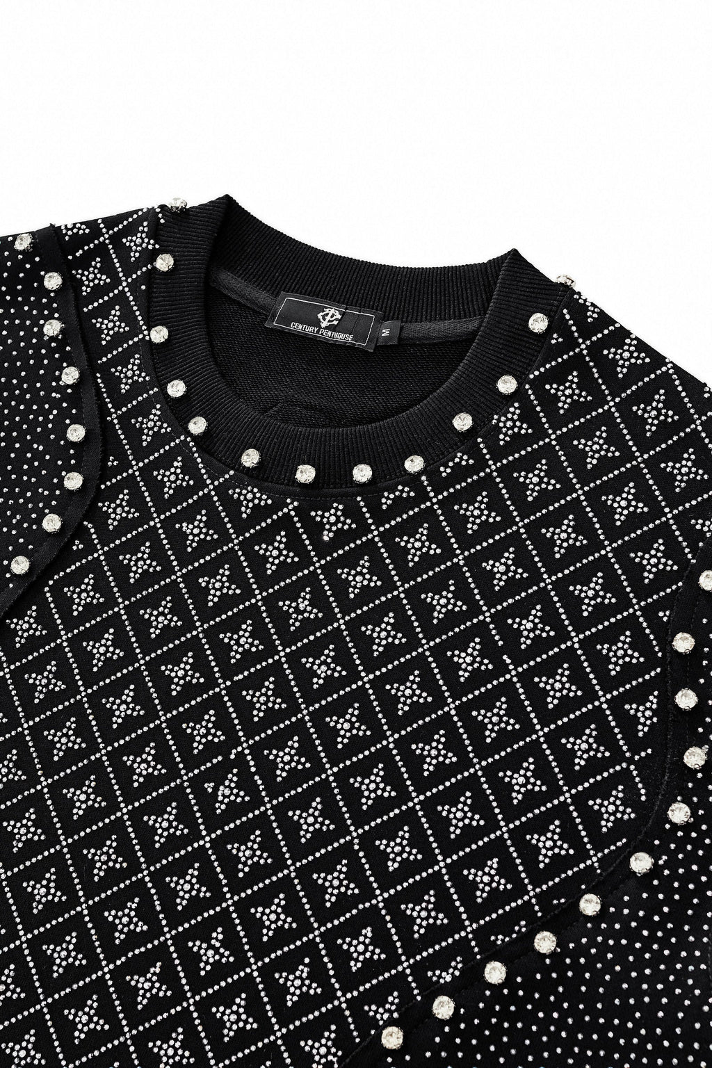Radiant Grid Stone Short set – Century Penthouse BLACK/SILVER