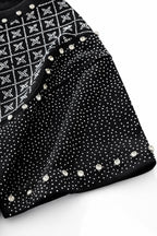 Radiant Grid Stone Short set – Century Penthouse BLACK/SILVER