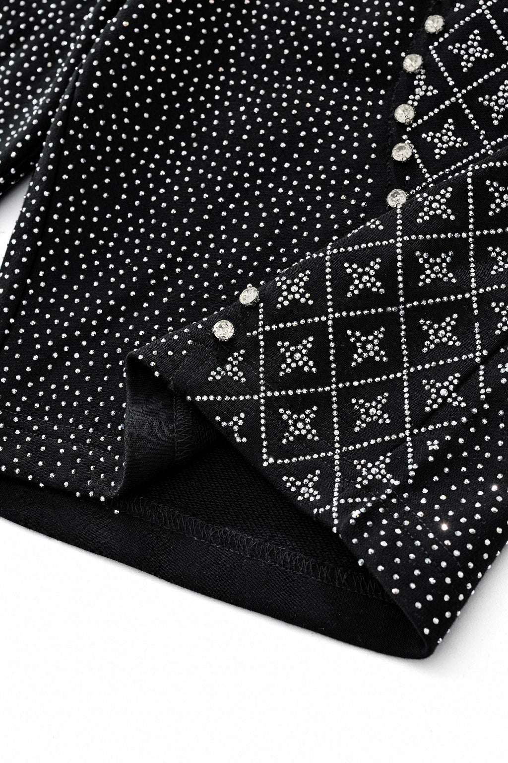 Radiant Grid Stone Short set – Century Penthouse BLACK/SILVER