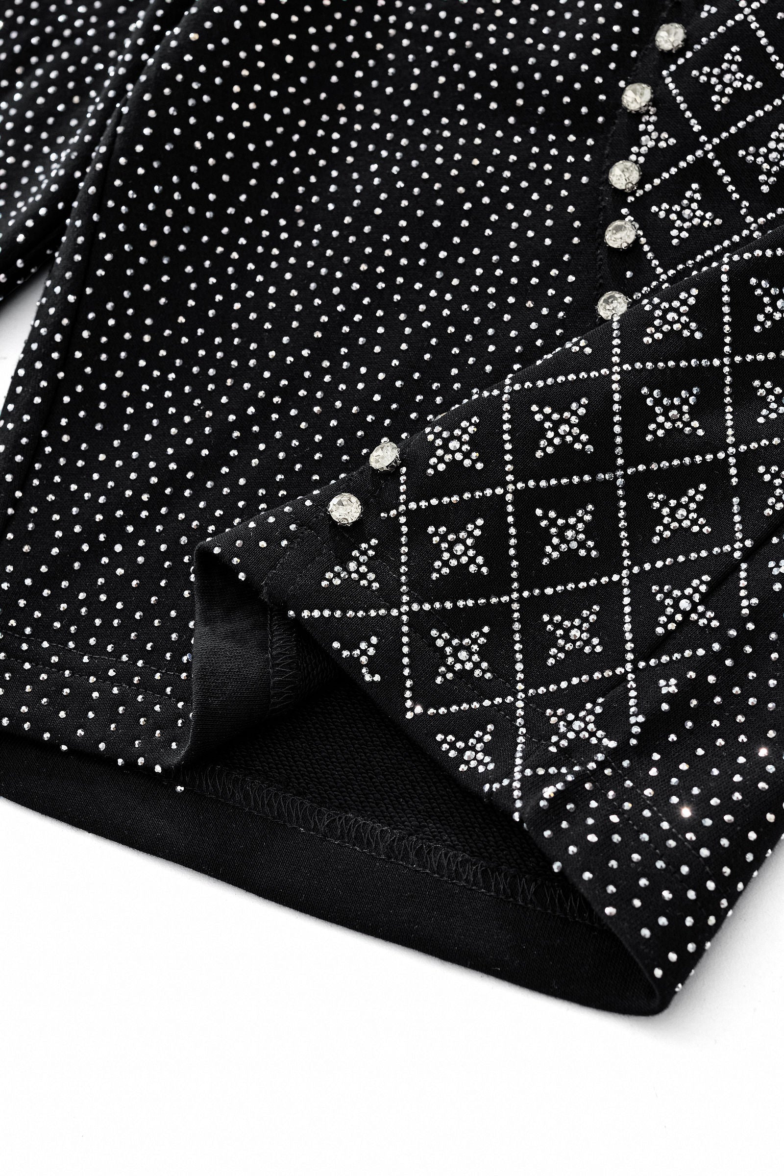 Radiant Grid Stone Short set – Century Penthouse BLACK/SILVER