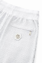 Radiant Grid Stone Short set – Century Penthouse WHITE/SILVER