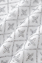 Radiant Grid Stone Short set – Century Penthouse WHITE/SILVER