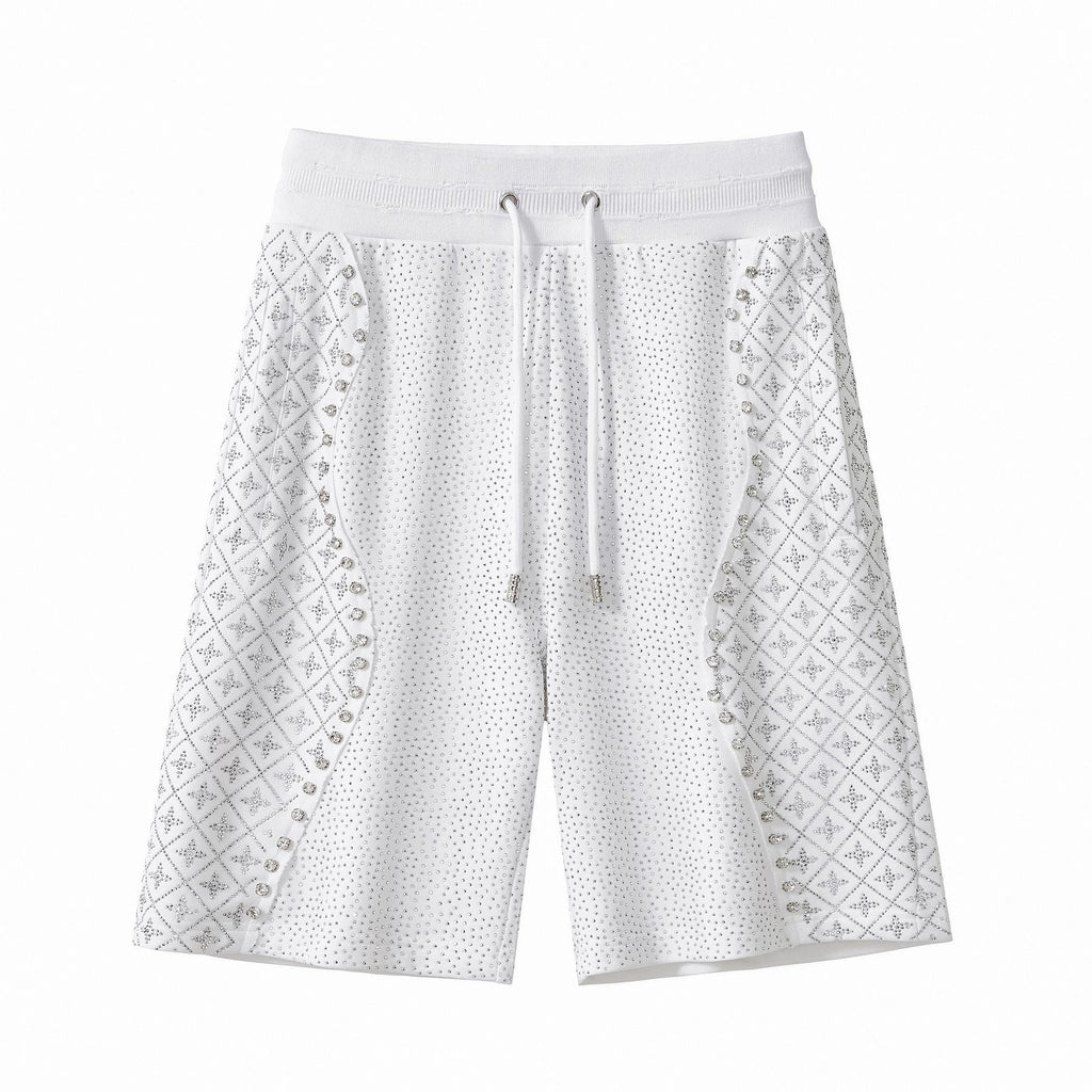 Radiant Grid Stone Short set – Century Penthouse WHITE/SILVER