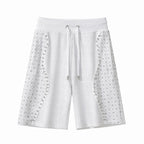 Radiant Grid Stone Short set – Century Penthouse WHITE/SILVER