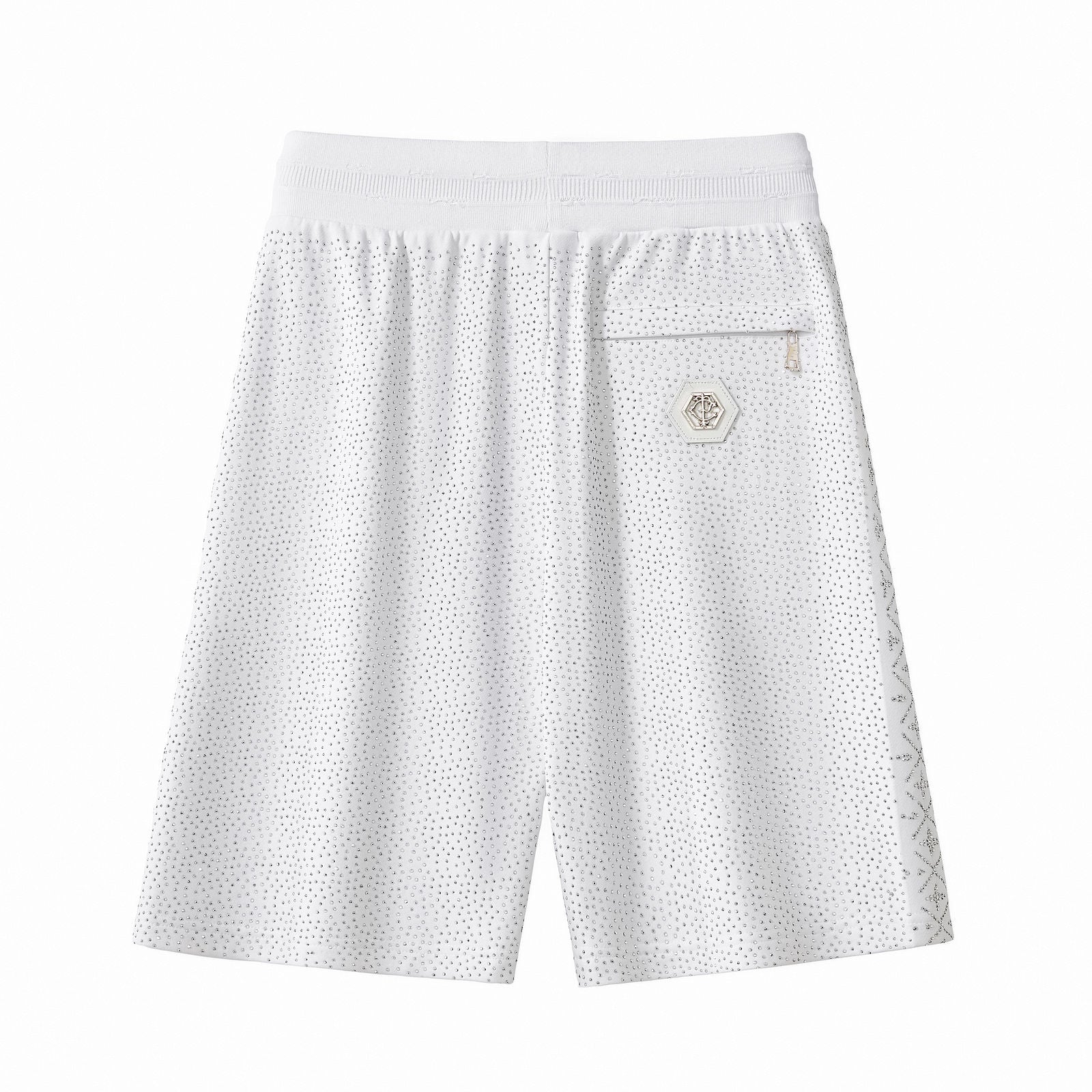 Radiant Grid Stone Short set – Century Penthouse WHITE/SILVER