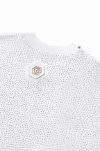 Radiant Grid Stone Short set – Century Penthouse WHITE/SILVER