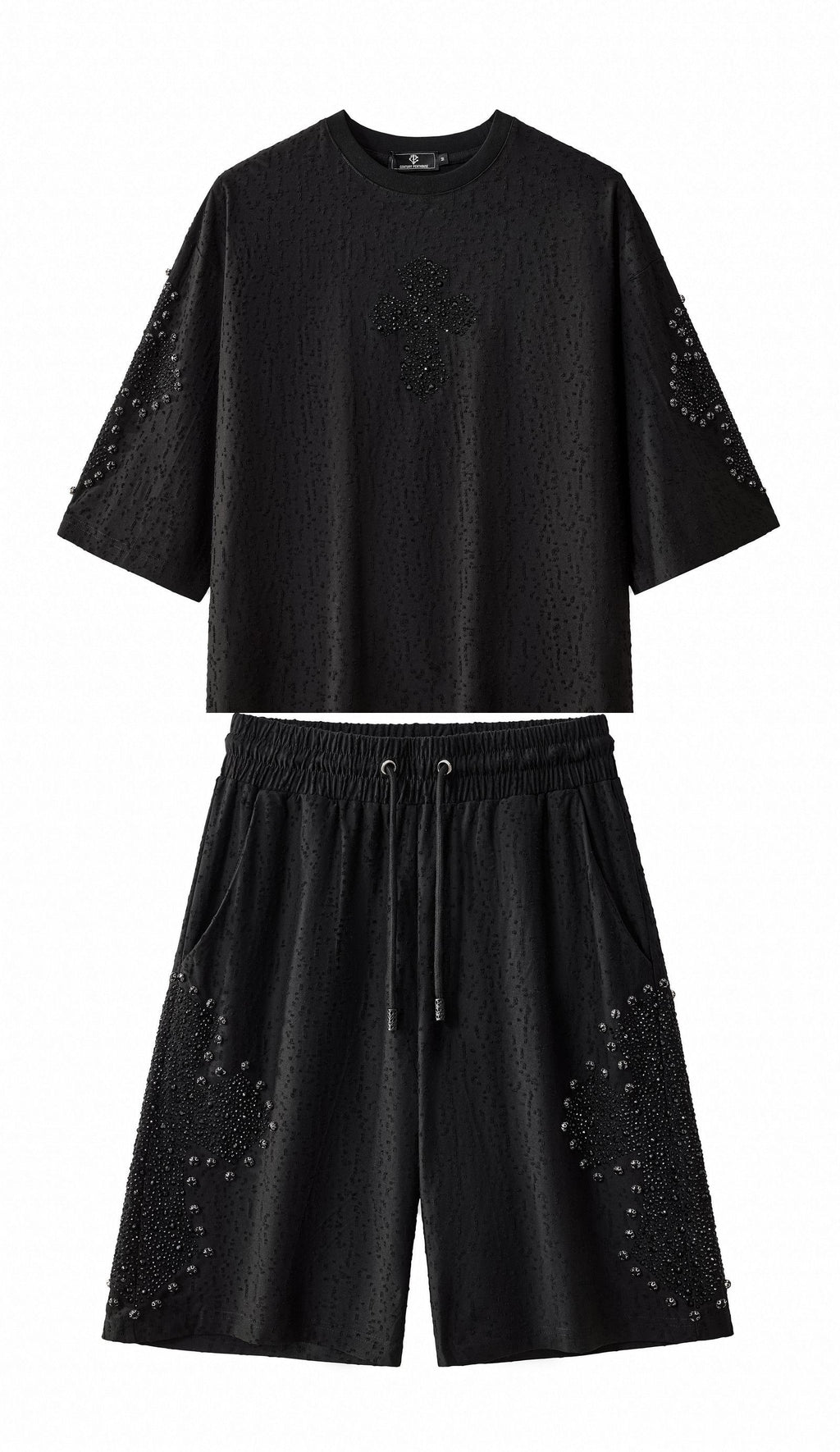 Sanctum Cross Short Set – Century Penthouse BLACK/BLACK