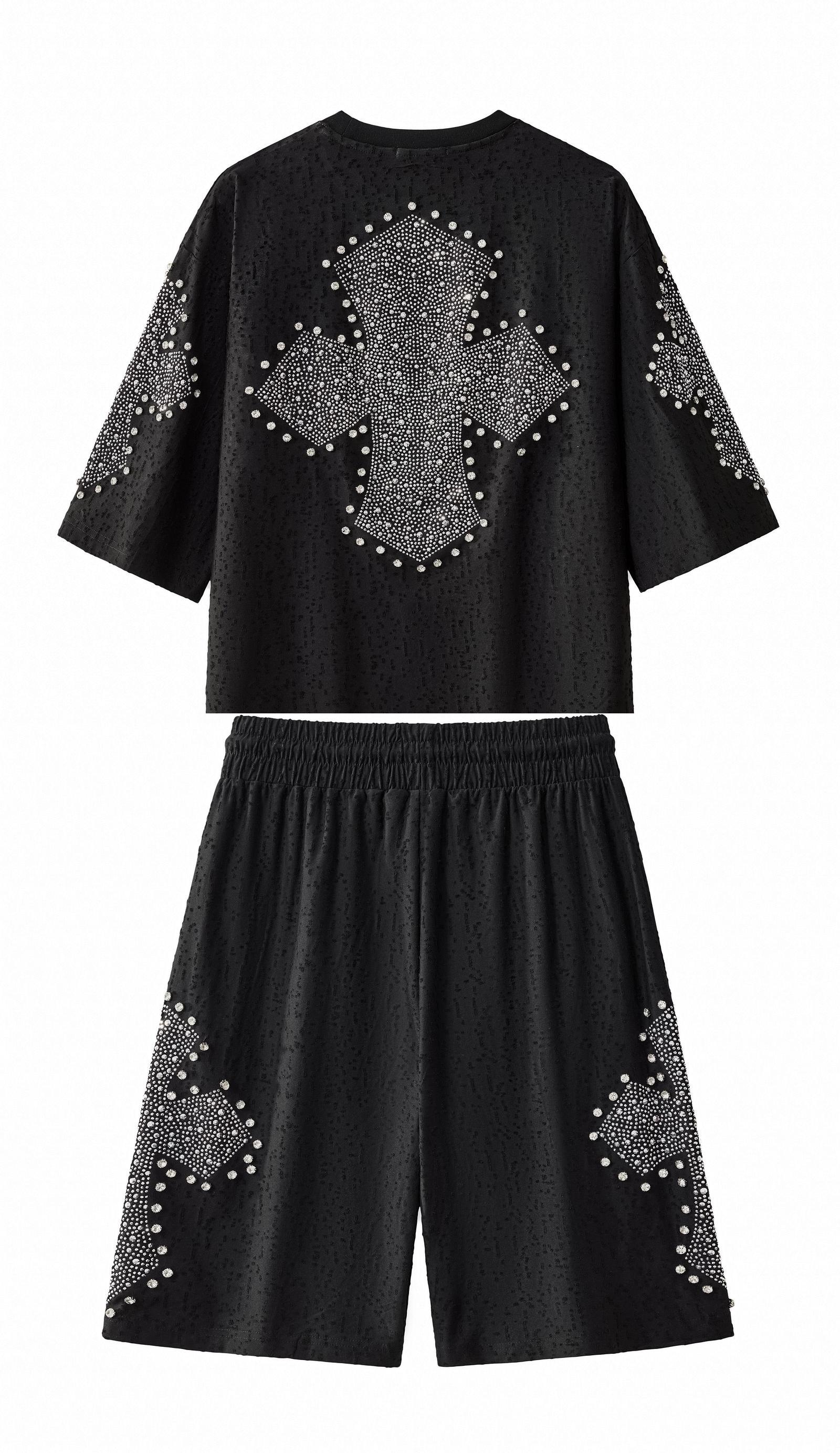 Sanctum Cross Short Set – Century Penthouse BLACK/SILVER