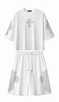 Sanctum Cross Short Set – Century Penthouse WHITE/SILVER