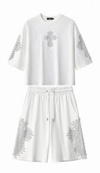 Sanctum Cross Short Set – Century Penthouse WHITE/SILVER