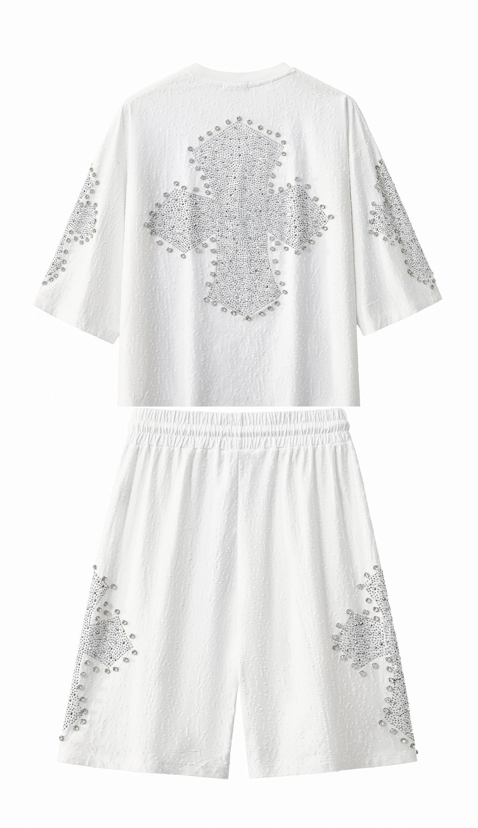 Sanctum Cross Short Set – Century Penthouse WHITE/SILVER