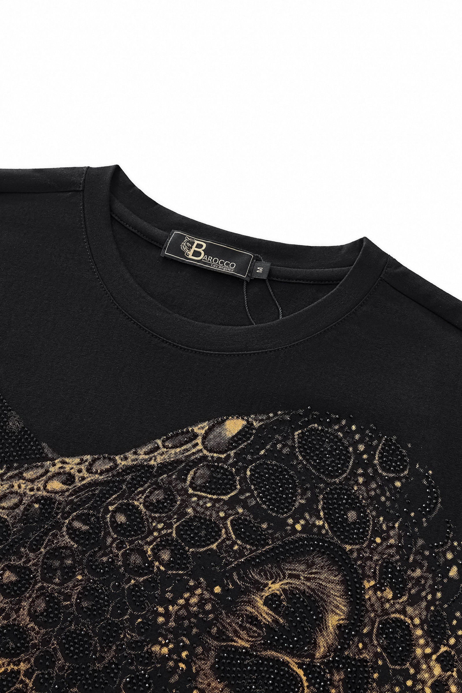 Imperial Leopard Crystal SS Shirt BLACK