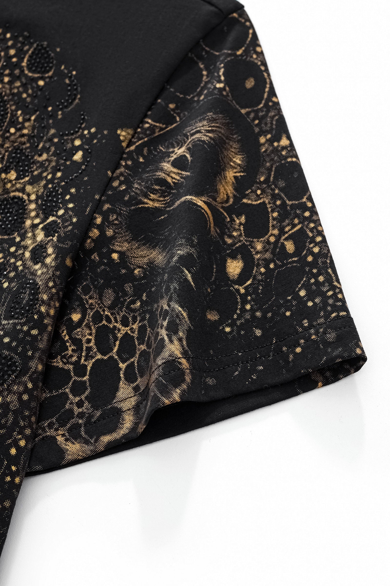Imperial Leopard Crystal SS Shirt BLACK