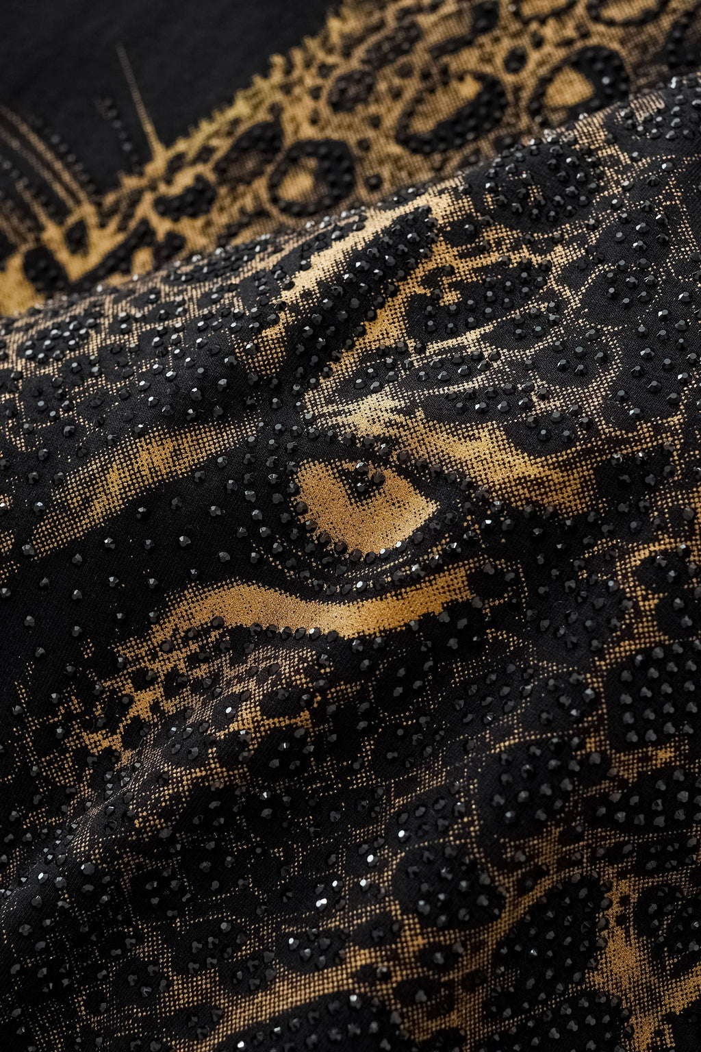 Imperial Leopard Crystal SS Shirt BLACK