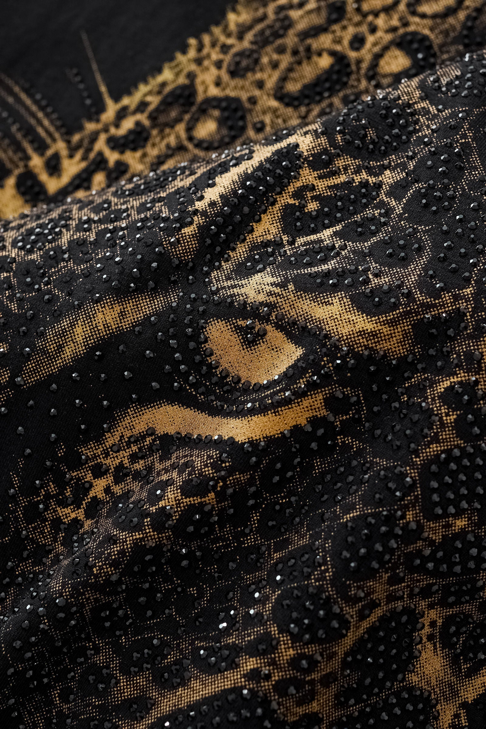 Imperial Leopard Crystal SS Shirt BLACK