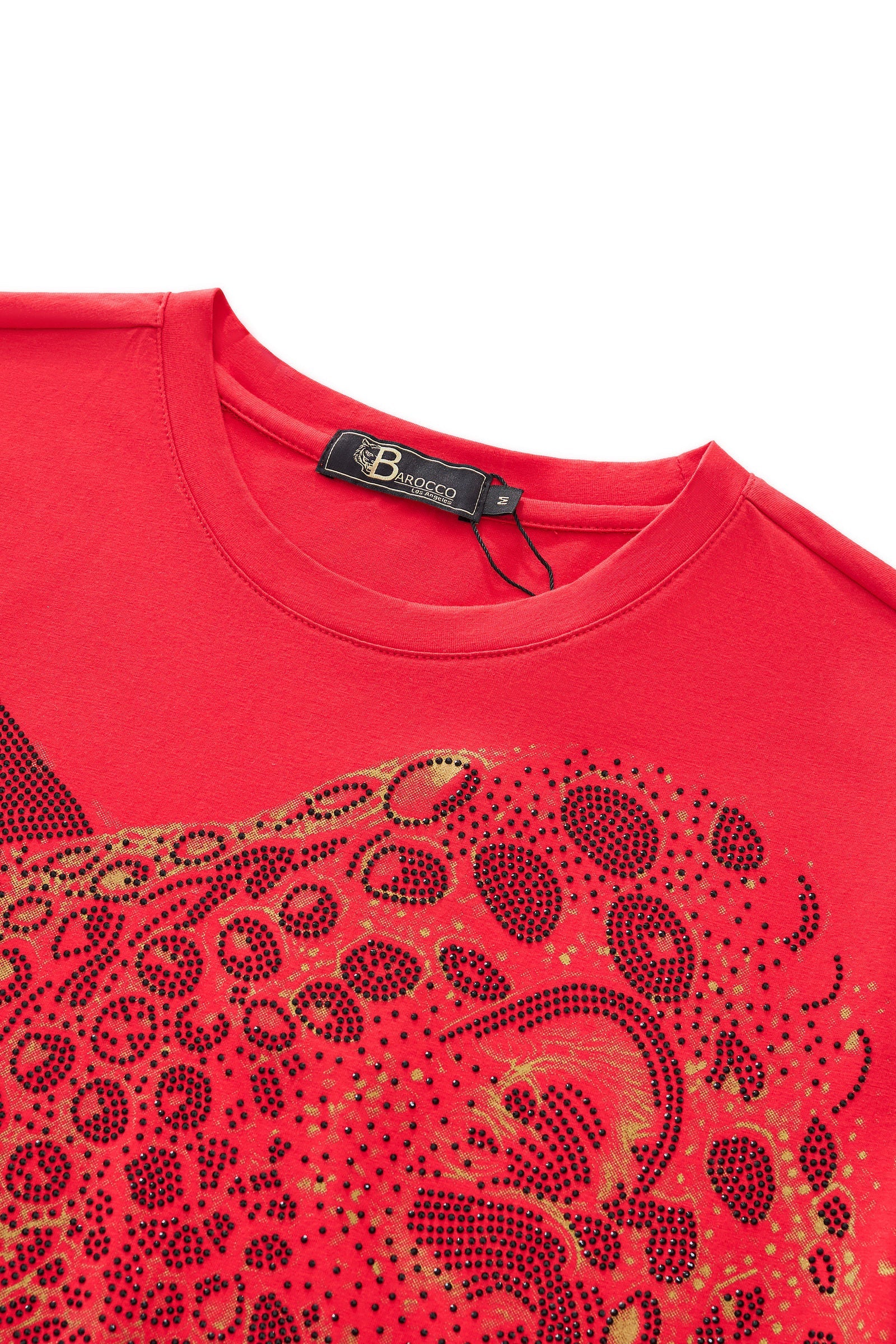 Imperial Leopard Crystal SS Shirt RED