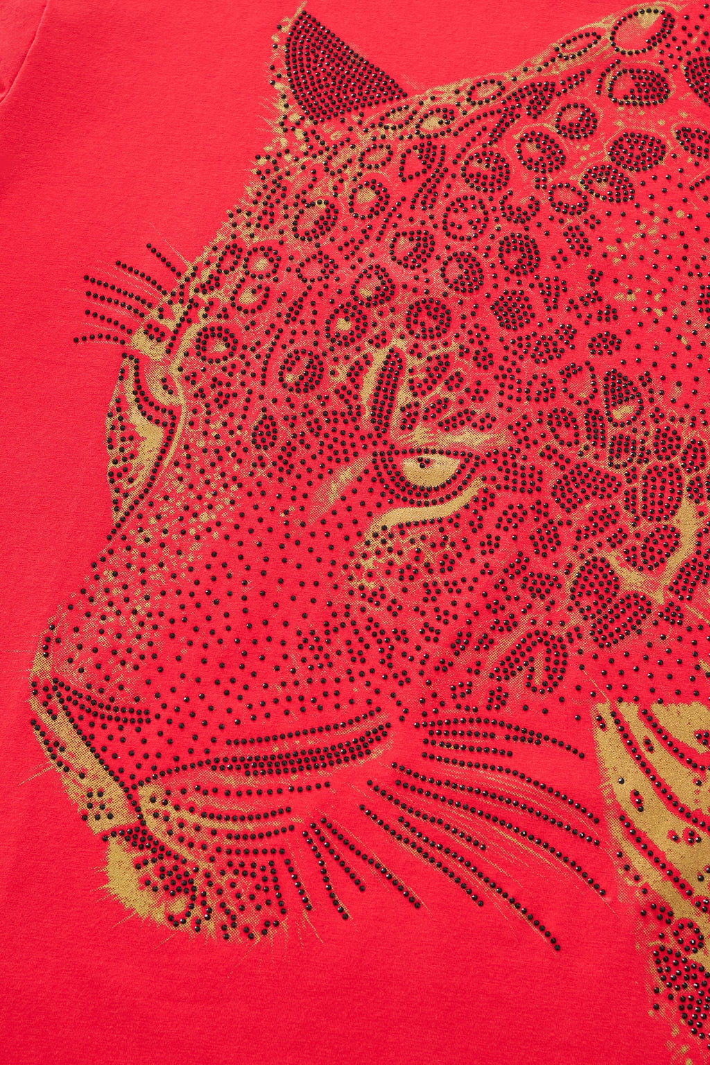 Imperial Leopard Crystal SS Shirt RED