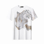 Imperial Leopard Crystal SS Shirt WHITE