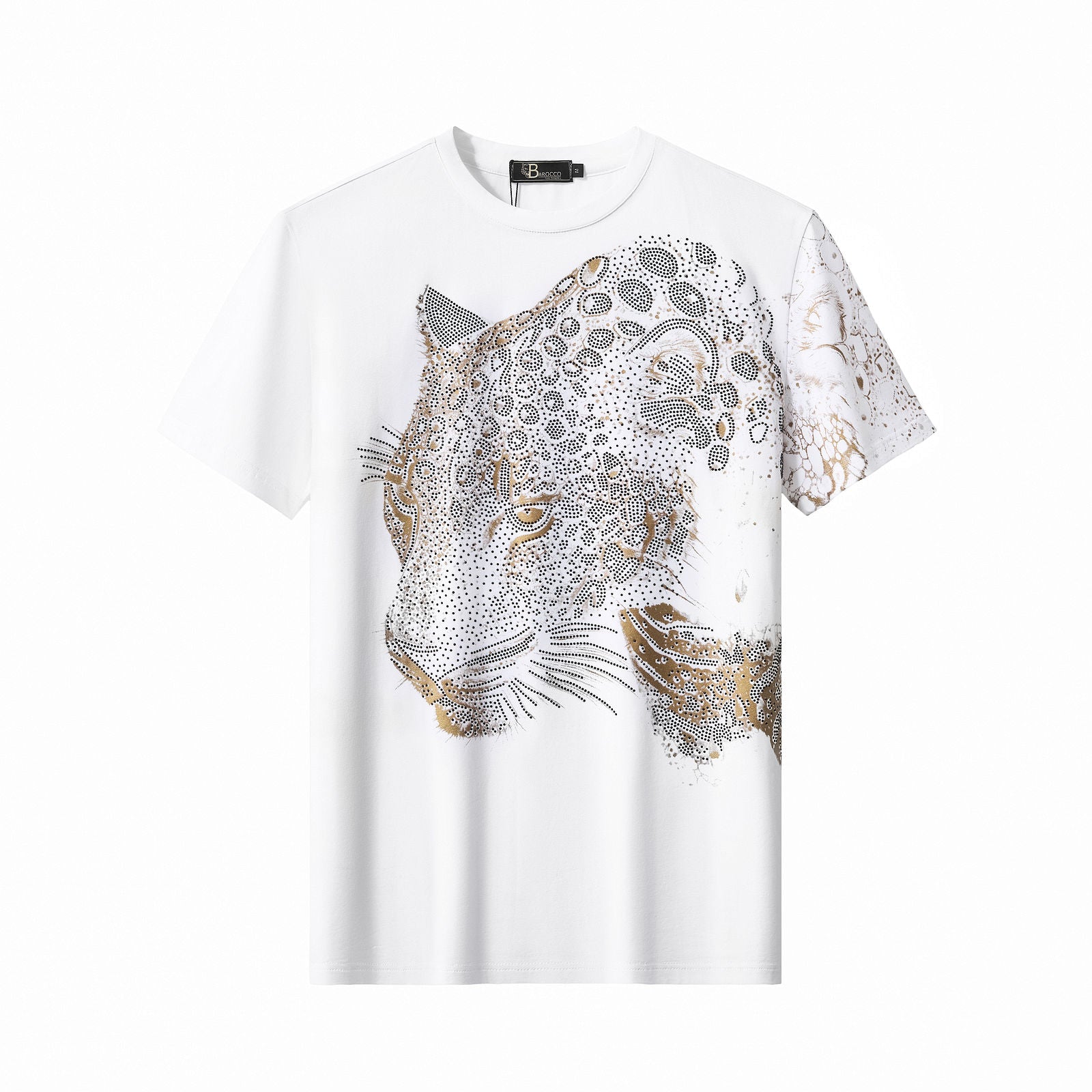 Imperial Leopard Crystal SS Shirt WHITE