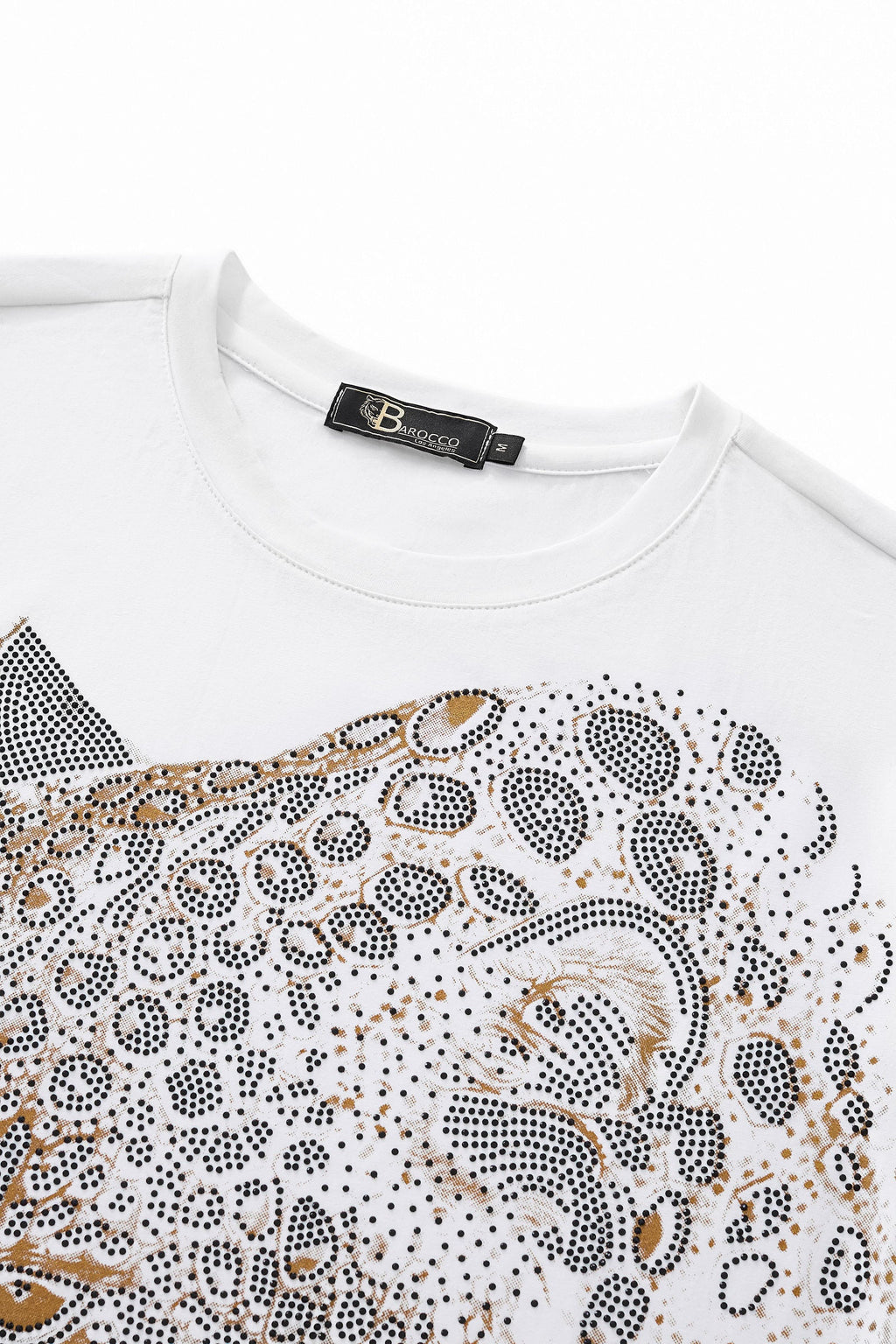 Imperial Leopard Crystal SS Shirt WHITE