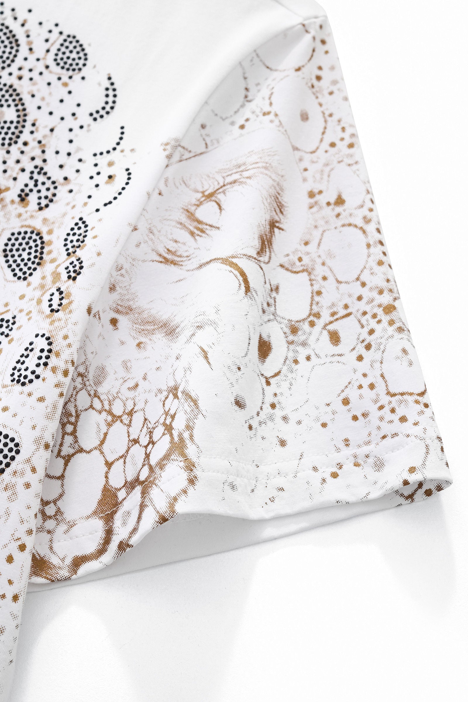 Imperial Leopard Crystal SS Shirt WHITE