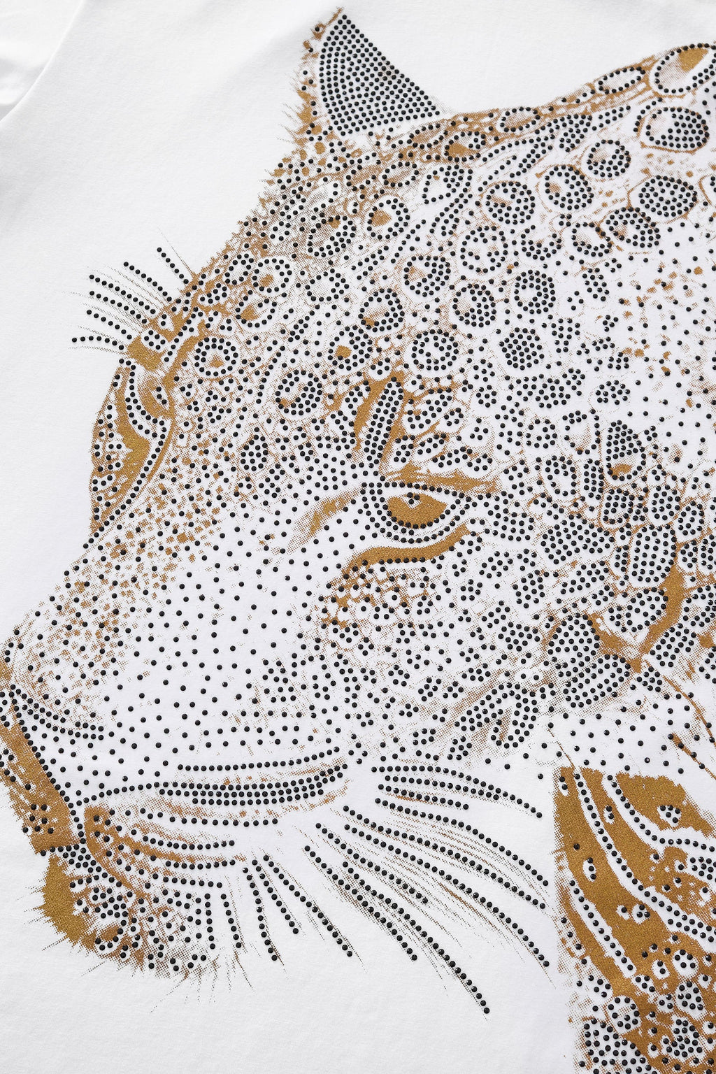 Imperial Leopard Crystal SS Shirt WHITE