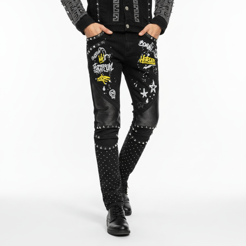 CITY SHINE Pants BLACK