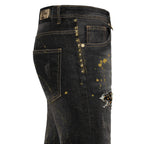 MODERN MIX Denim Pants SMOKE/GOLD