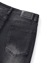 Faded Edge Straight-Leg Denim BLACK