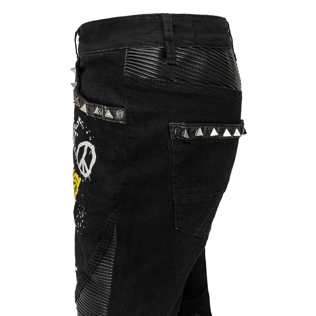 CITY SHINE Pants BLACK