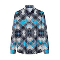 Diamond Plaid Stretch Shirt – El Baron BLUE