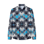 Diamond Plaid Stretch Shirt – El Baron BLUE