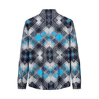 Diamond Plaid Stretch Shirt – El Baron BLUE