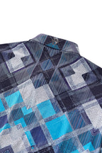 Diamond Plaid Stretch Shirt – El Baron BLUE