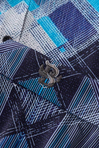 Diamond Plaid Stretch Shirt – El Baron BLUE