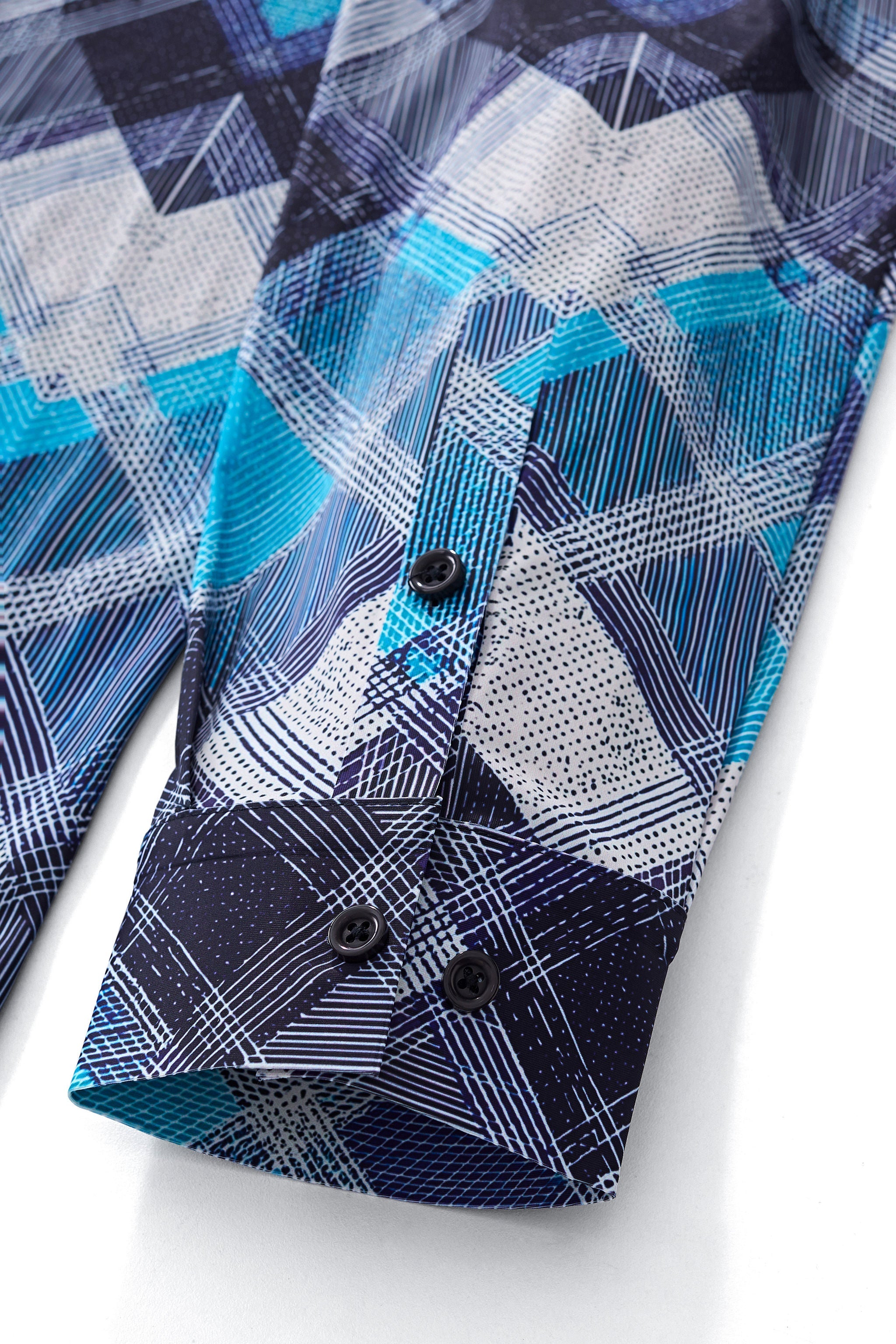 Diamond Plaid Stretch Shirt – El Baron BLUE