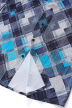 Diamond Plaid Stretch Shirt – El Baron BLUE