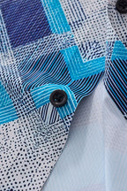 Diamond Plaid Stretch Shirt – El Baron BLUE