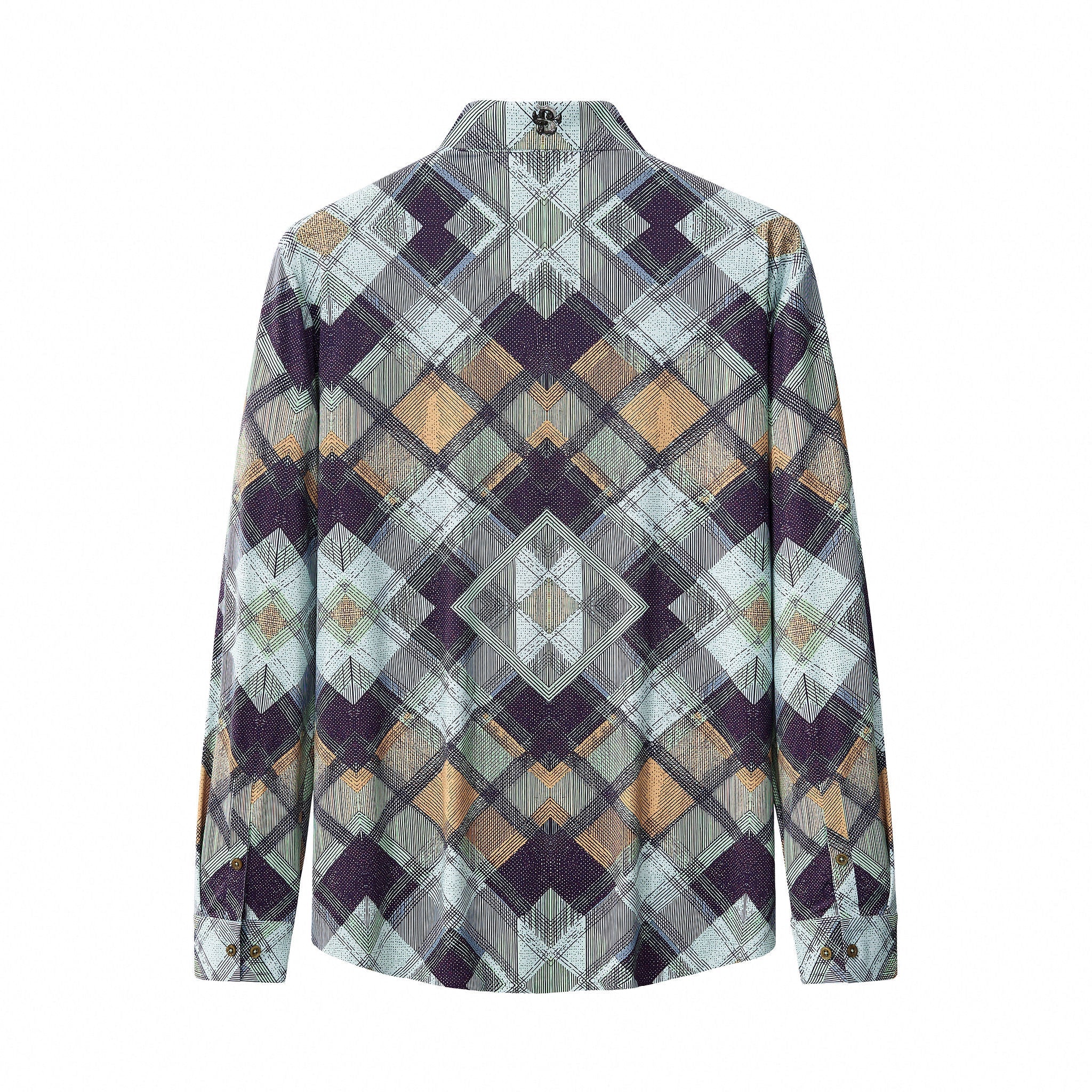 Diamond Plaid Stretch Shirt – El Baron KHAKI