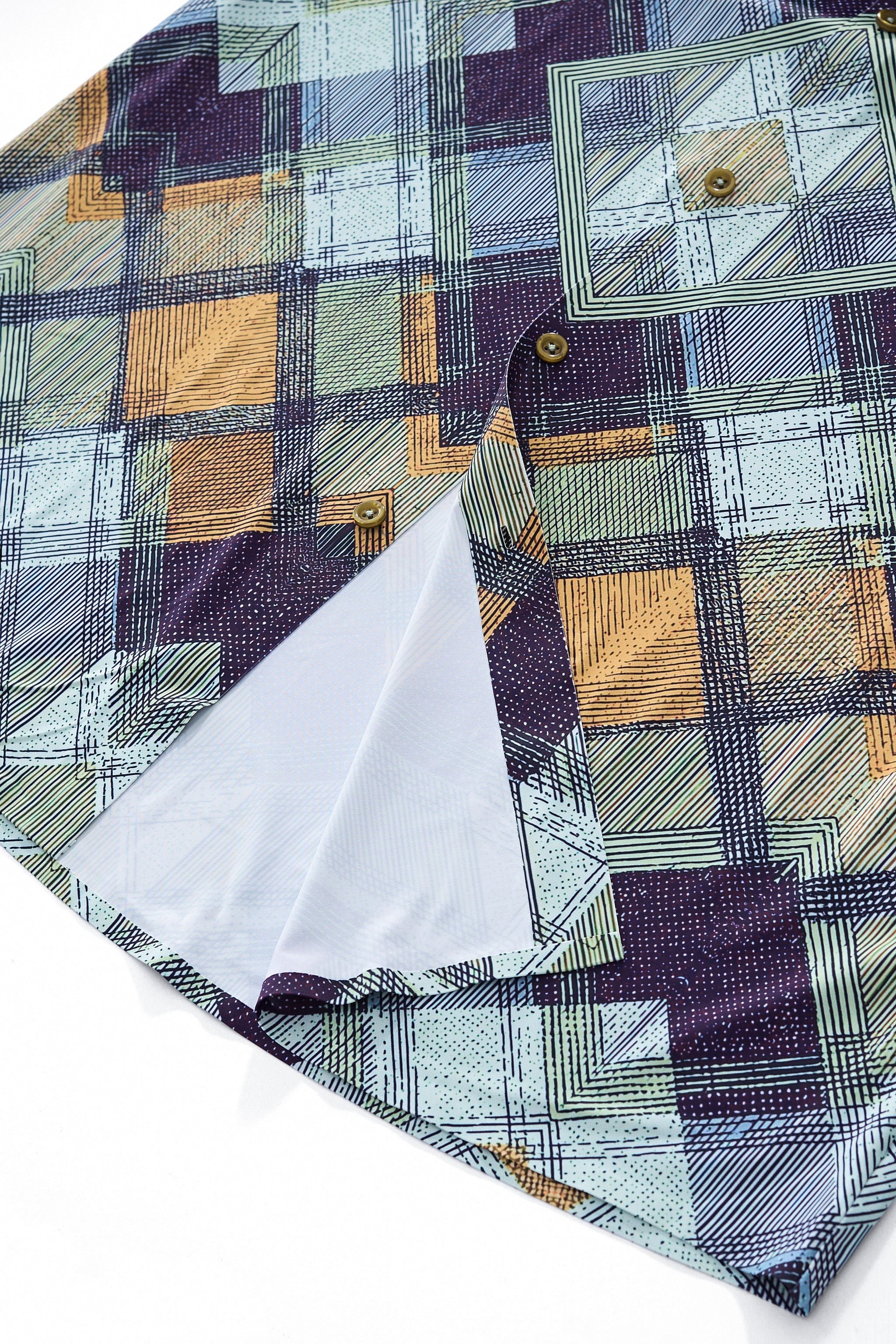 Diamond Plaid Stretch Shirt – El Baron KHAKI