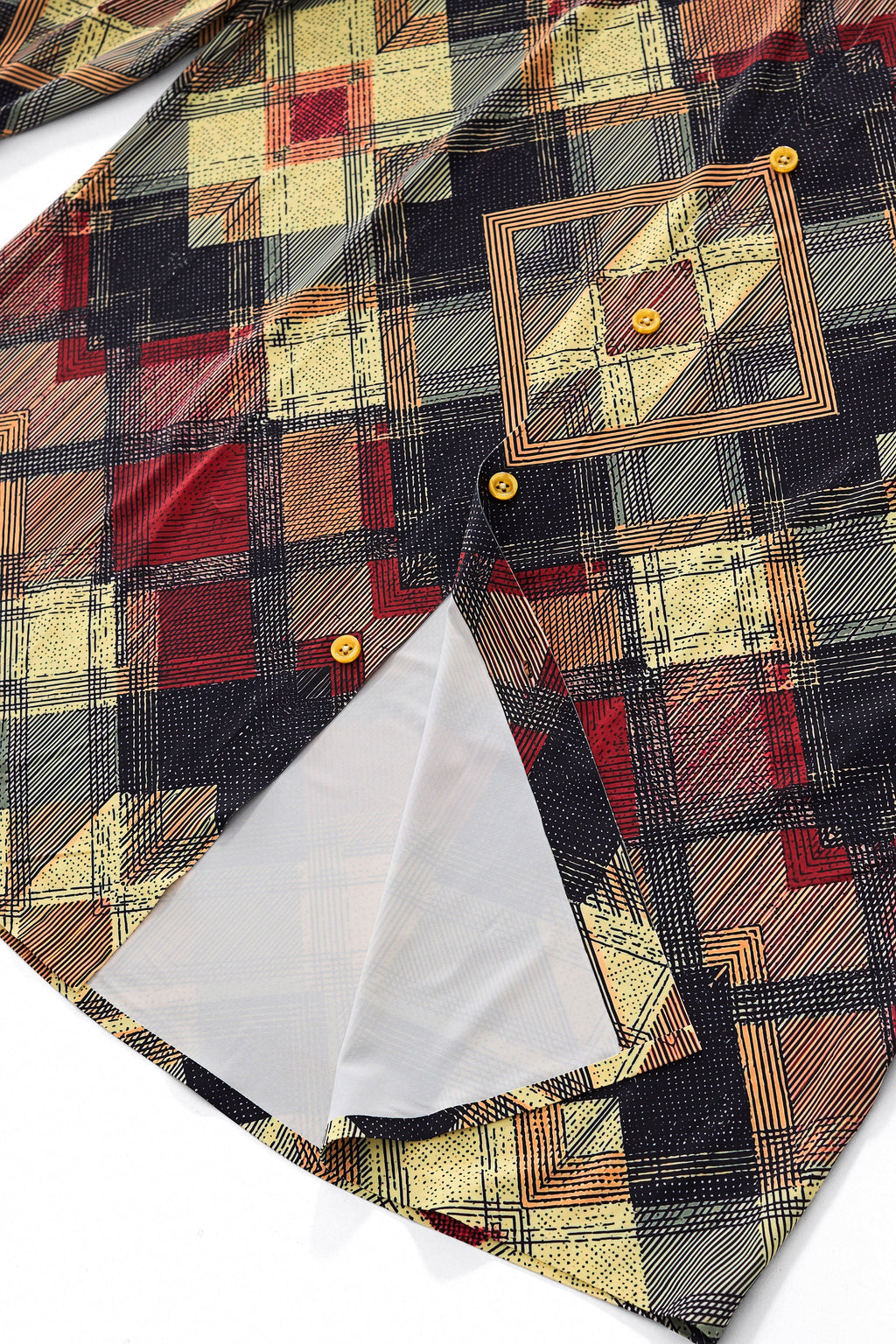Diamond Plaid Stretch Shirt – El Baron RED