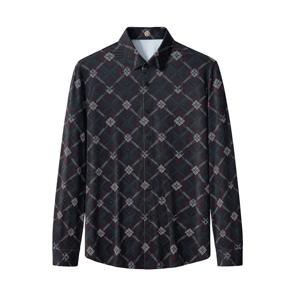 Geometric Seamless Shirt – El Baron BLACK
