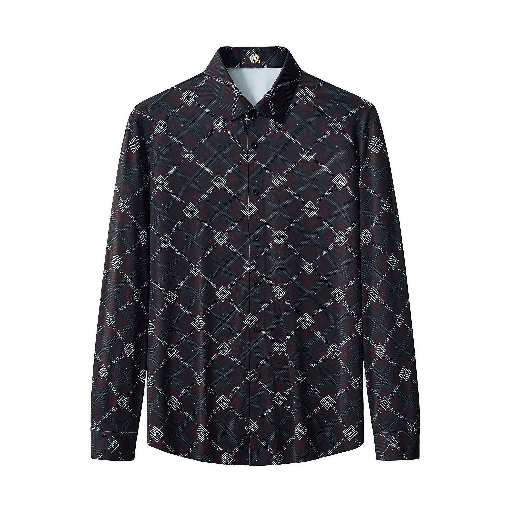 Geometric Seamless Shirt – El Baron BLACK