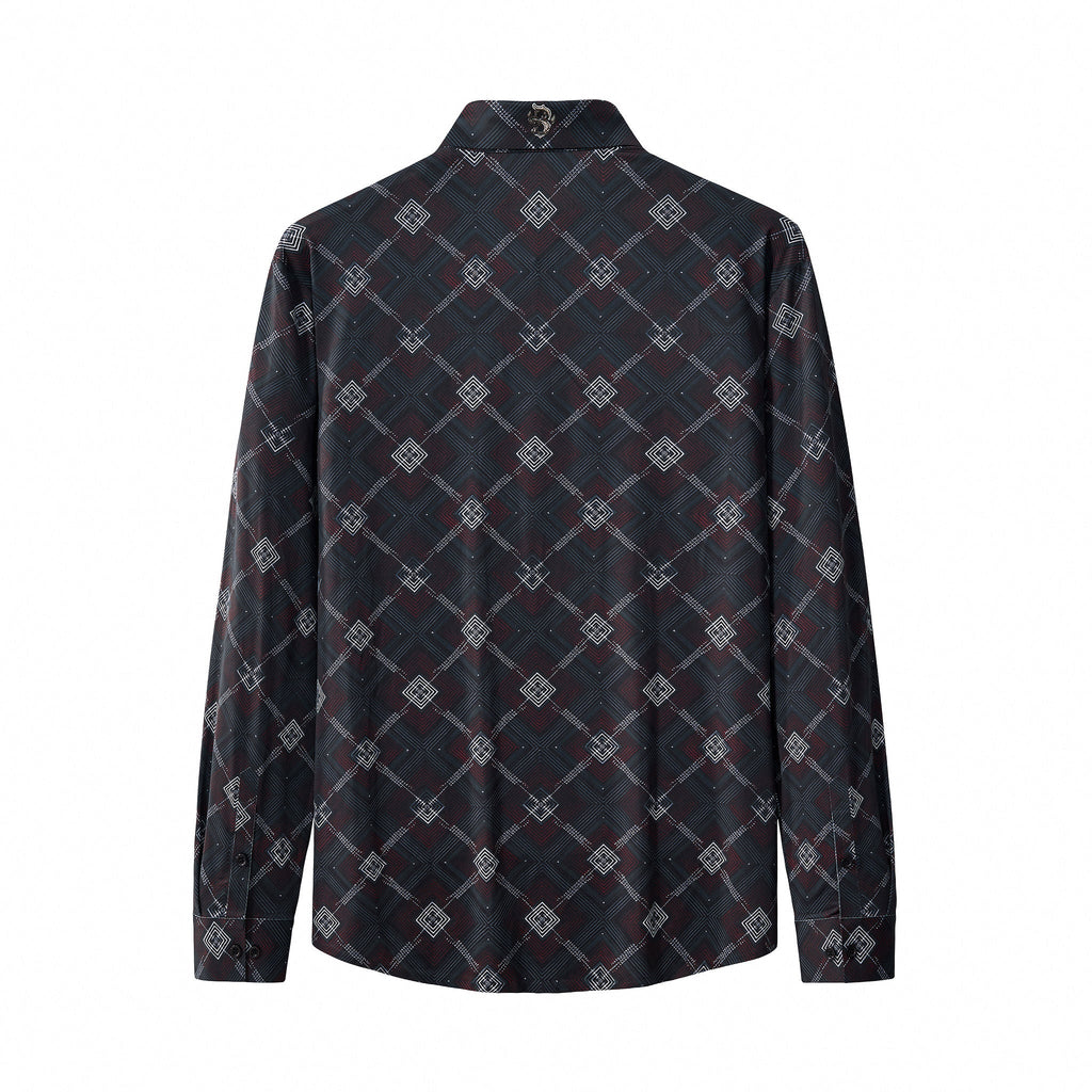 Geometric Seamless Shirt – El Baron BLACK