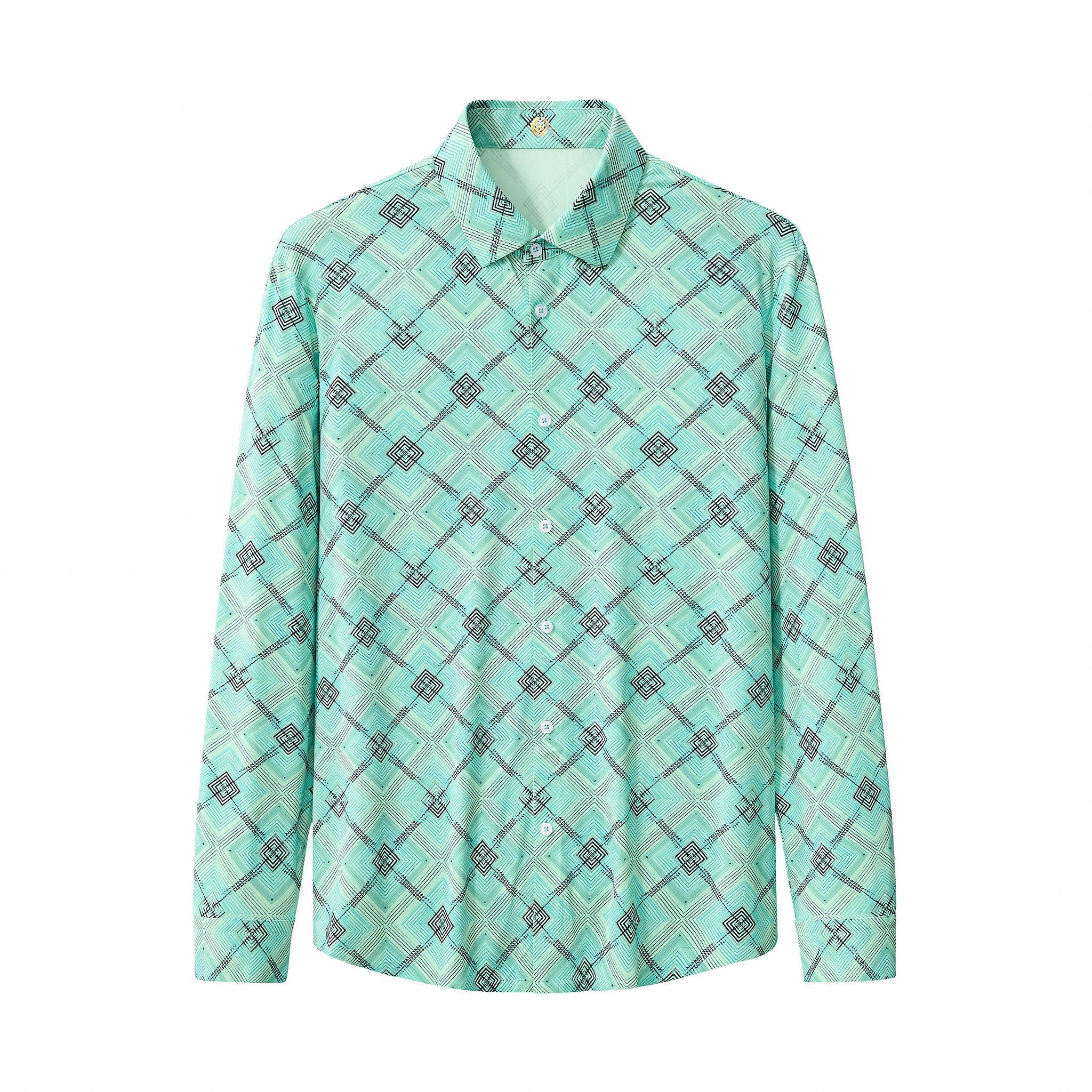 Geometric Seamless Shirt – El Baron PISTACHIO
