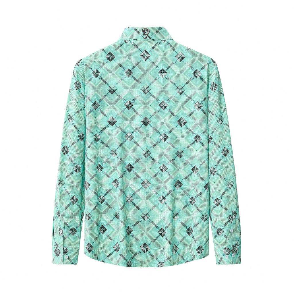 Geometric Seamless Shirt – El Baron PISTACHIO