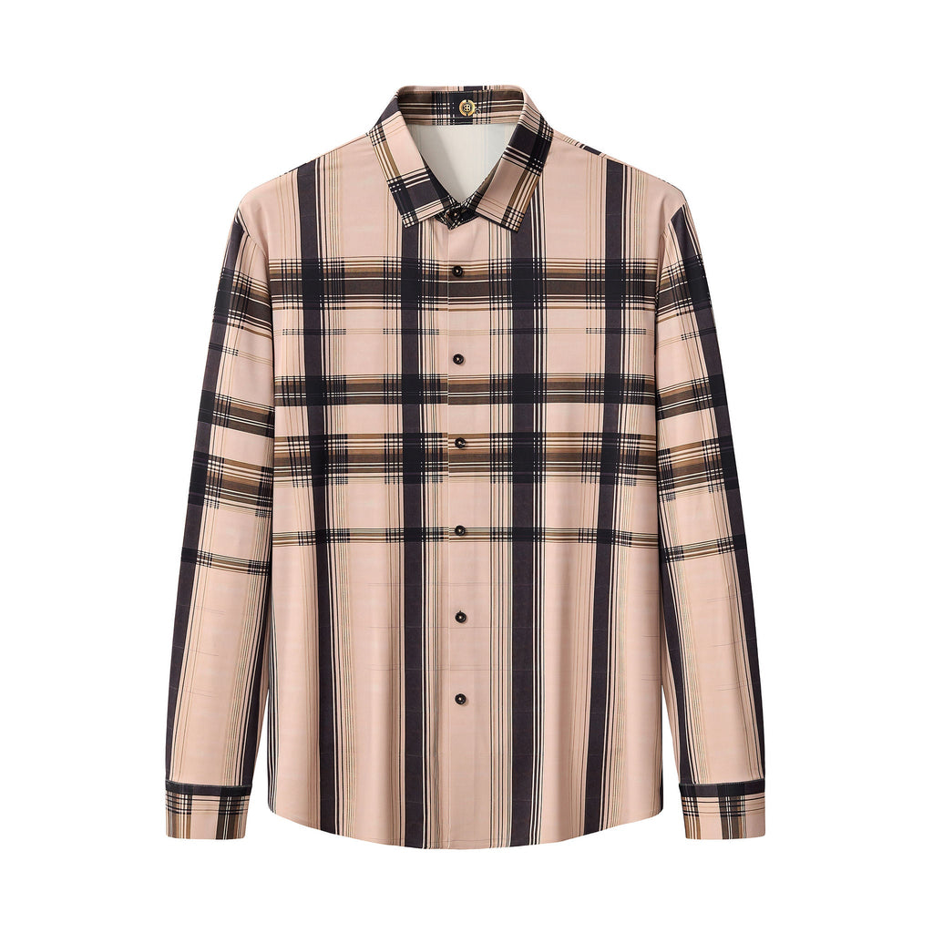 Heritage Plaid Stretch Woven Shirt-El Baron KHAKI