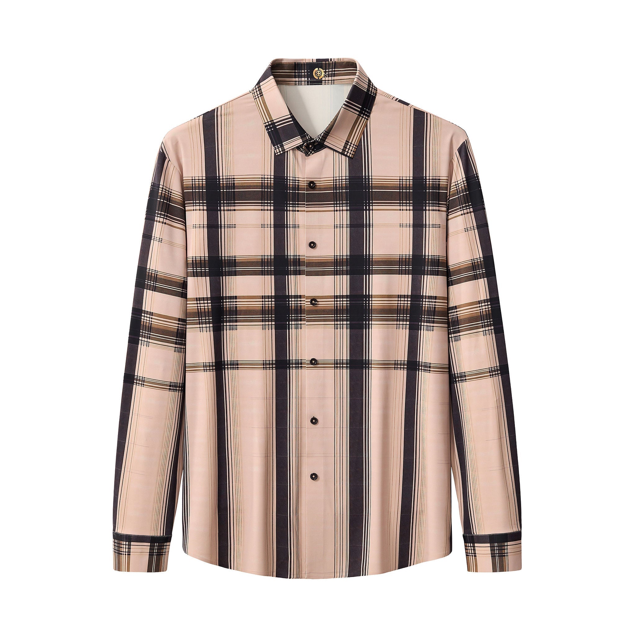 Heritage Plaid Stretch Woven Shirt-El Baron KHAKI